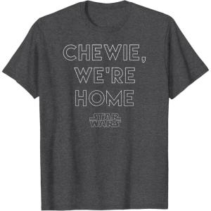 image:imageStar Wars Chewie Were Home Episode 7 Graphic TShirt TShirtDark Heather Grey