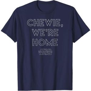 image:imageStar Wars Chewie Were Home Episode 7 Graphic TShirt TShirtNavy Blue