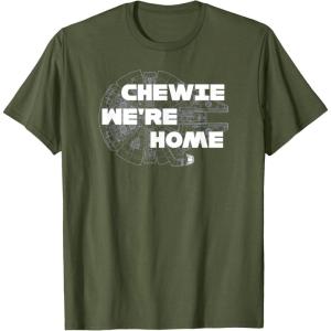 image:imageStar Wars Chewie Were Home Millennium Falcon TShirt TShirtOlive Green