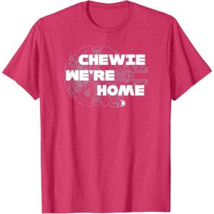 image:imageStar Wars Chewie Were Home Millennium Falcon TShirt TShirtRed Heather