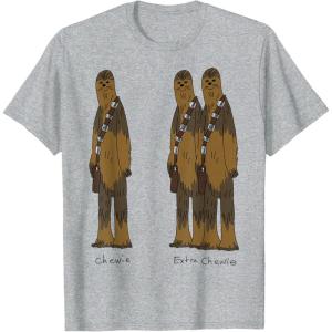 image:imageStar Wars Chewie amp Extra Chewie TShirtHeather Grey