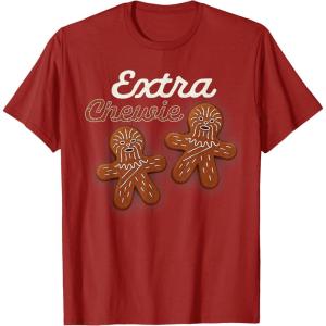 image:imageStar Wars Extra Chewie Chewbacca Gingerbread Funny Holiday TShirtCranberry Red