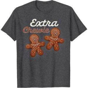 image:imageStar Wars Extra Chewie Chewbacca Gingerbread Funny Holiday TShirtDark Heather Grey
