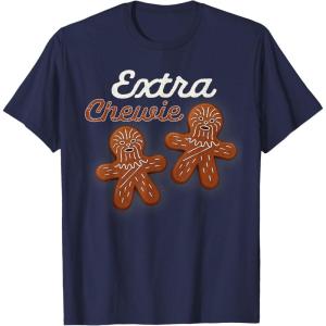 image:imageStar Wars Extra Chewie Chewbacca Gingerbread Funny Holiday TShirtNavy Blue