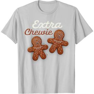 image:imageStar Wars Extra Chewie Chewbacca Gingerbread Funny Holiday TShirtSilver Grey