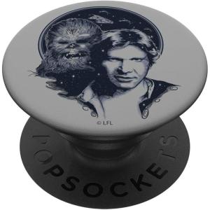 image:imageStar Wars Han Solo And Chewbacca Sketch Portrait PopSockets MagSafe PopGrip for iPhoneStandard