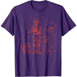 image:imageStar Wars Holiday C3PO R2D2 BB8 Christmas Party TShirtPurple