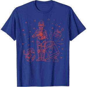 image:imageStar Wars Holiday C3PO R2D2 BB8 Christmas Party TShirtRoyal Blue