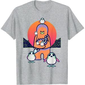 image:imageStar Wars Kawaii Porgs and Chewbacca TShirtHeather Grey