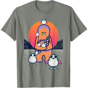 image:imageStar Wars Kawaii Porgs and Chewbacca TShirtOlive Heather