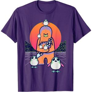 image:imageStar Wars Kawaii Porgs and Chewbacca TShirtPurple