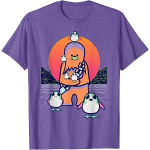 image:imageStar Wars Kawaii Porgs and Chewbacca TShirtPurple Heather