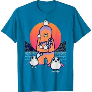 image:imageStar Wars Kawaii Porgs and Chewbacca TShirtSapphire Blue