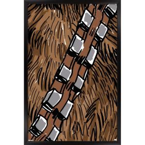 image:imageStar Wars Kids Sketch  Chewbacca Bandolier Illustration Wall Poster 34L x 224W Premium Unframed VersionBlack Framed Version