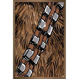 image:imageStar Wars Kids Sketch  Chewbacca Bandolier Illustration Wall Poster 34L x 224W Premium Unframed VersionBronze Framed Version
