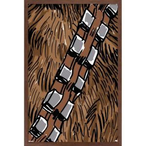 image:imageStar Wars Kids Sketch  Chewbacca Bandolier Illustration Wall Poster 34L x 224W Premium Unframed VersionMahogany Framed Version