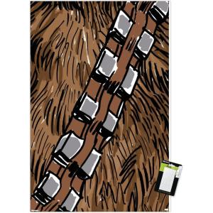 image:imageStar Wars Kids Sketch  Chewbacca Bandolier Illustration Wall Poster 34L x 224W Premium Unframed VersionPremium Poster  Mount Bundle