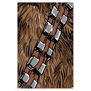 image:imageStar Wars Kids Sketch  Chewbacca Bandolier Illustration Wall Poster 34L x 224W Premium Unframed VersionWhite Framed Version