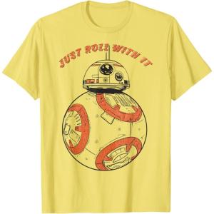 image:imageStar Wars Last Jedi BB8 Just Roll With It Graphic TShirt TShirtLemon Yellow