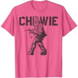 image:imageStar Wars Last Jedi Chewie Distressed Vintage TShirt TShirtPink Heather