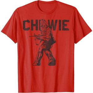 image:imageStar Wars Last Jedi Chewie Distressed Vintage TShirt TShirtRed