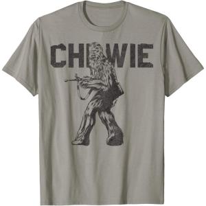 image:imageStar Wars Last Jedi Chewie Distressed Vintage TShirt TShirtSlate Grey