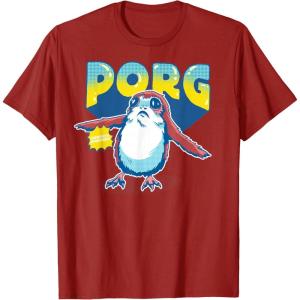 image:imageStar Wars Porg Chewbacca Approved Comic Portrait TShirtCranberry Red