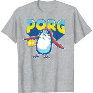 image:imageStar Wars Porg Chewbacca Approved Comic Portrait TShirtHeather Grey
