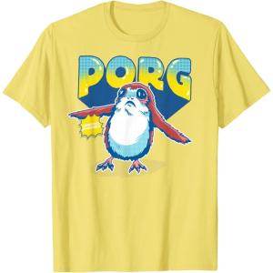 image:imageStar Wars Porg Chewbacca Approved Comic Portrait TShirtLemon Yellow