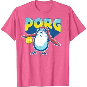 image:imageStar Wars Porg Chewbacca Approved Comic Portrait TShirtPink Heather