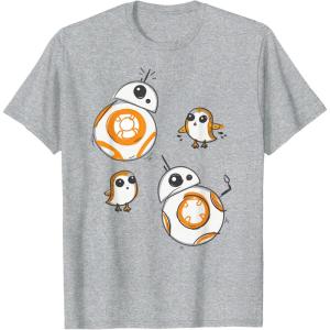 image:imageStar Wars Porg and BB8 Doodle TShirt TShirtHeather Grey