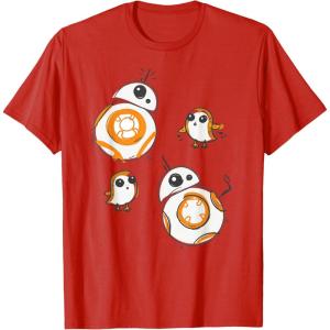 image:imageStar Wars Porg and BB8 Doodle TShirt TShirtRed