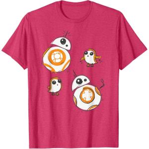 image:imageStar Wars Porg and BB8 Doodle TShirt TShirtRed Heather