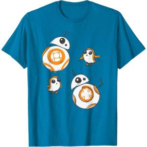 image:imageStar Wars Porg and BB8 Doodle TShirt TShirtSapphire Blue