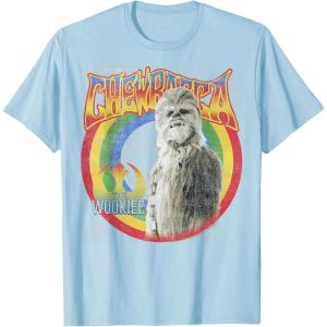image:imageStar Wars Retro Rainbow Chewbacca The Wookiee TShirtBaby Blue