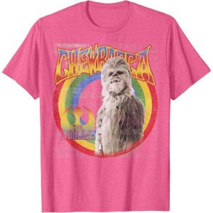 image:imageStar Wars Retro Rainbow Chewbacca The Wookiee TShirtPink Heather