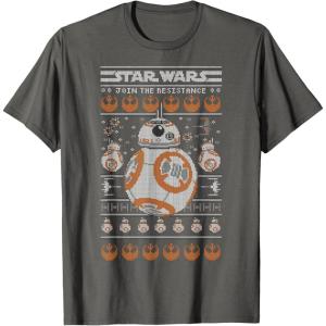 image:imageStar Wars Stitched BB8 Join The Resistance TShirtAsphalt Grey