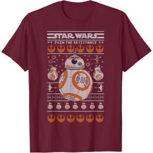 image:imageStar Wars Stitched BB8 Join The Resistance TShirtBurgundy