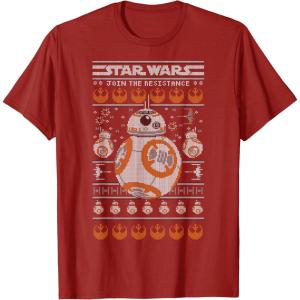 image:imageStar Wars Stitched BB8 Join The Resistance TShirtCranberry Red
