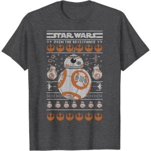 image:imageStar Wars Stitched BB8 Join The Resistance TShirtDark Heather Grey