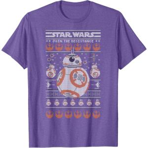 image:imageStar Wars Stitched BB8 Join The Resistance TShirtPurple Heather