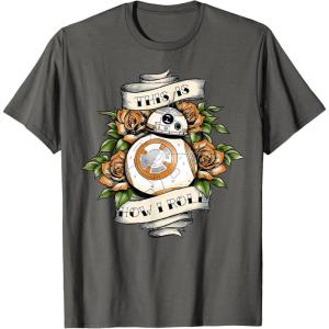image:imageStar Wars The Force Awakens BB8 This Is How I Roll Tattoo TShirtAsphalt Grey