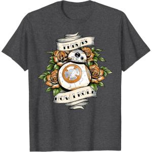 image:imageStar Wars The Force Awakens BB8 This Is How I Roll Tattoo TShirtDark Heather Grey