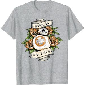 image:imageStar Wars The Force Awakens BB8 This Is How I Roll Tattoo TShirtHeather Grey