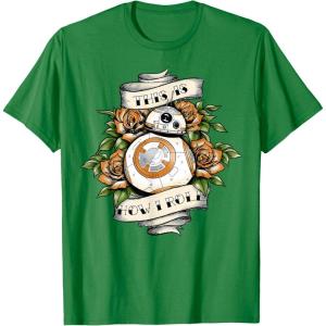 image:imageStar Wars The Force Awakens BB8 This Is How I Roll Tattoo TShirtKelly Green