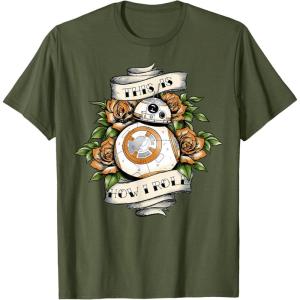 image:imageStar Wars The Force Awakens BB8 This Is How I Roll Tattoo TShirtOlive Green