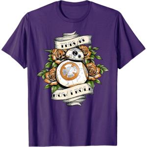 image:imageStar Wars The Force Awakens BB8 This Is How I Roll Tattoo TShirtPurple
