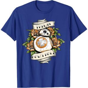 image:imageStar Wars The Force Awakens BB8 This Is How I Roll Tattoo TShirtRoyal Blue