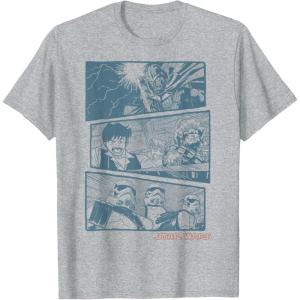 image:imageStar Wars Vader Han Luke Chewie Anime Panels Graphic TShirt TShirtHeather Grey