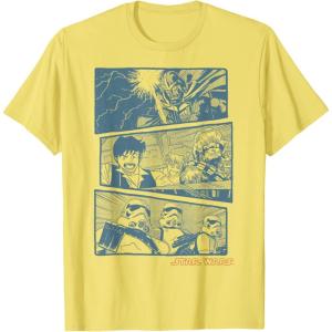 image:imageStar Wars Vader Han Luke Chewie Anime Panels Graphic TShirt TShirtLemon Yellow